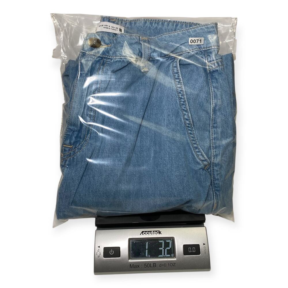 Zara Wide Leg Light Wash Denim Jeans Blue Women's 4 - Picture 8 of 8